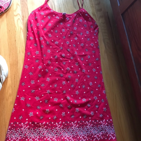 Red cotton PJ dress - size XL - Picture 1 of 8
